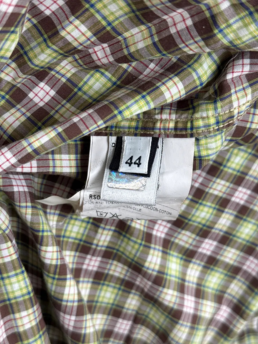 SS2011 Dolce & Gabbana Brown & Green Checked Western Shirt mvbAmgLc 11