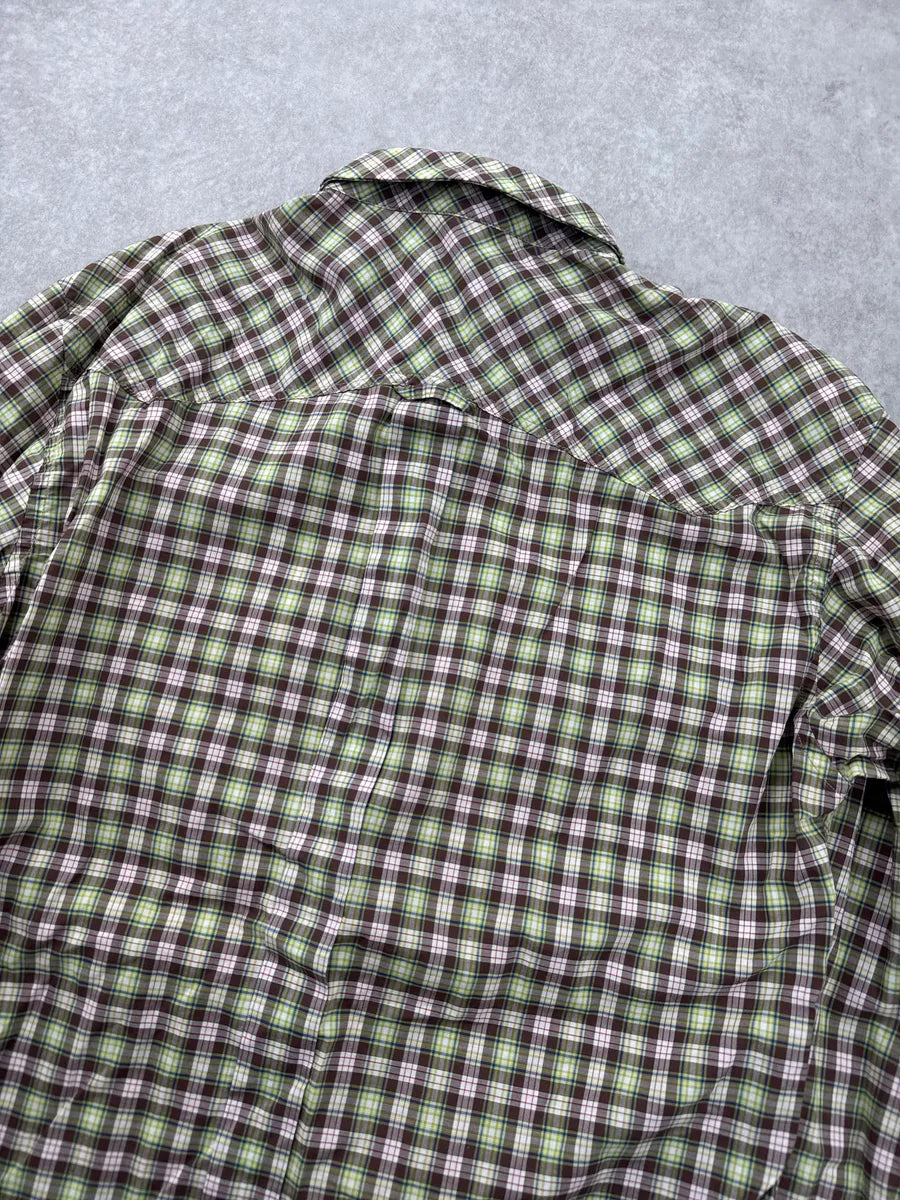 SS2011 Dolce & Gabbana Brown & Green Checked Western Shirt mvbAmgLc 5