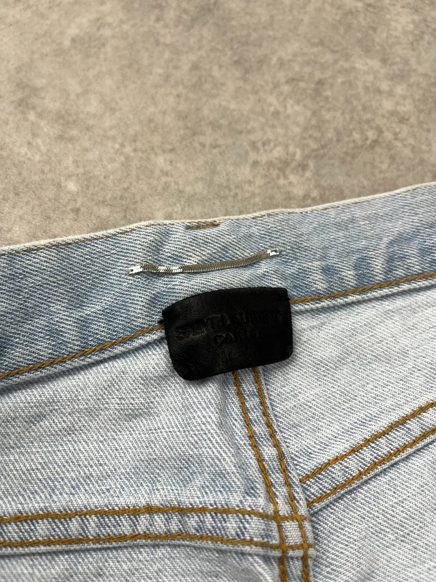 SS2017 Saint Laurent Love Me Forever Light Blue Denim Jeans mwRptrxR 9