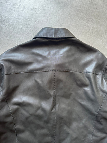 SS2009 Emporio Armani Black Pure Leather Jacket (L) - 6