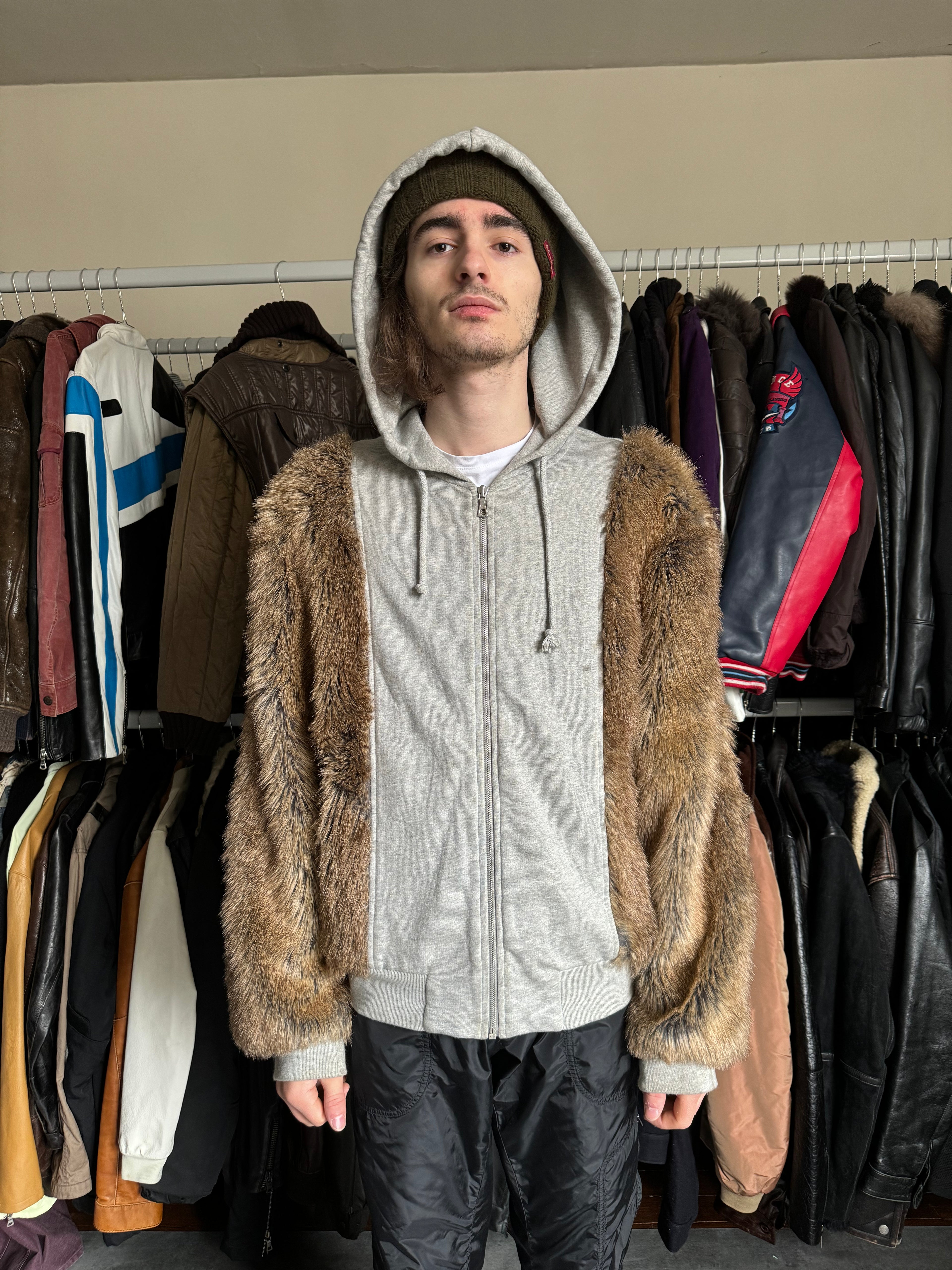 FW2020 Dries Van Noten Fur Hooded Grey Sweater (M/L) – Dolce Vita Hub