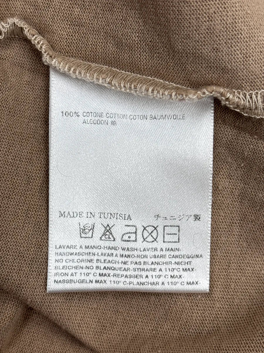 AW2008 Maison Martin Margiela Beige AIDS Slogan V Neck T-Shirt mzuqEXzW 8