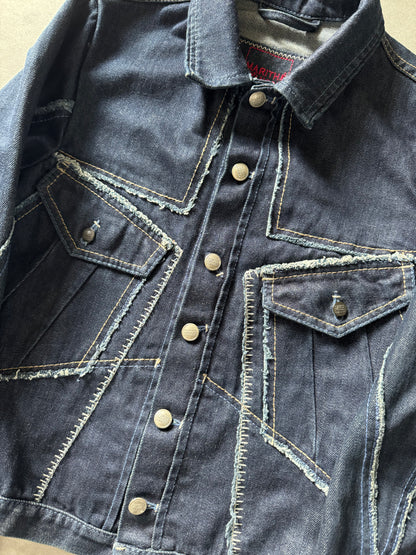 2000s Marithé + François Girbaud Modern Symmetrical Denim Jacket (S) - 9