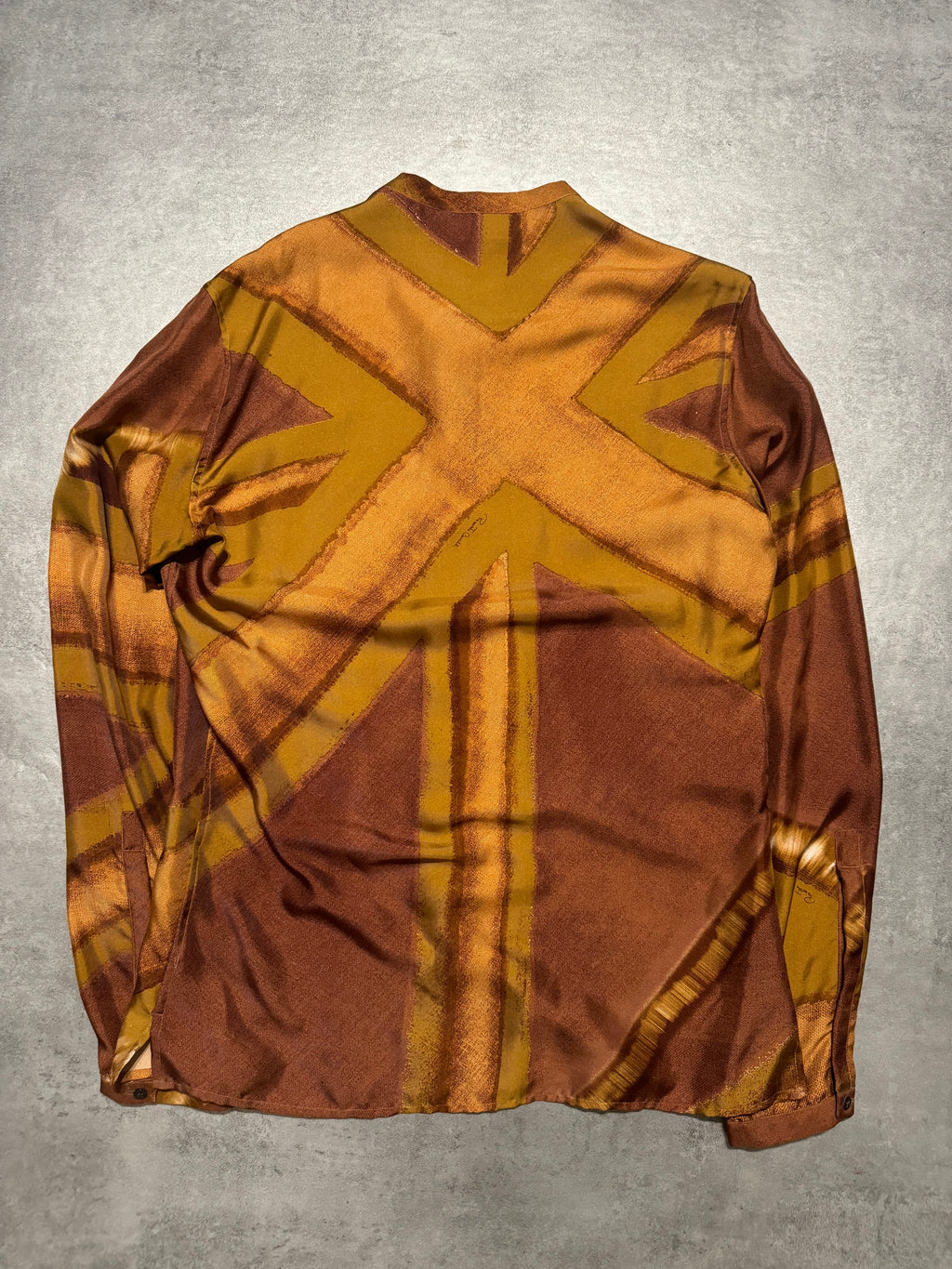 FW2000 Roberto Cavalli Silk Mao Positive Arabic Shirt (S) - 2