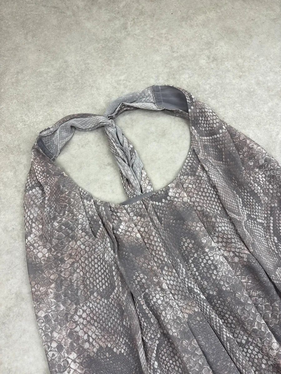 SS2011 Acne Studios Grey Snake Trompe L'Oeil Tornado Strap Dress nBhTWImh 4