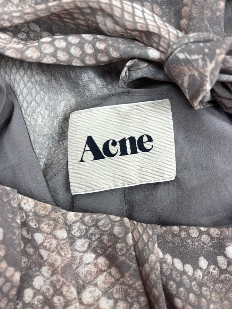 SS2011 Acne Studios Grey Snake Trompe L'Oeil Tornado Strap Dress nBhTWImh 8
