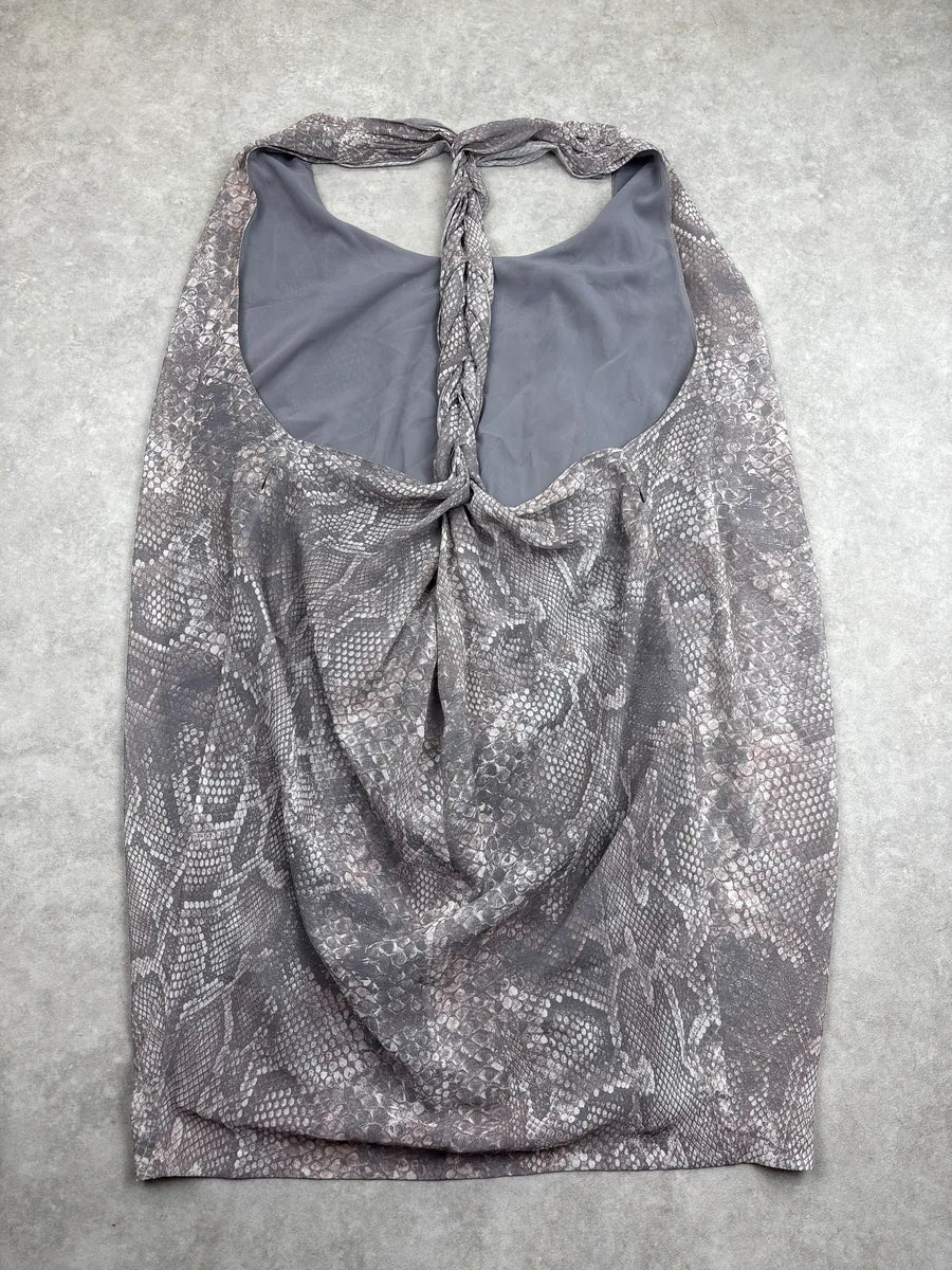 SS2011 Acne Studios Grey Snake Trompe L'Oeil Tornado Strap Dress nBhTWImh 5