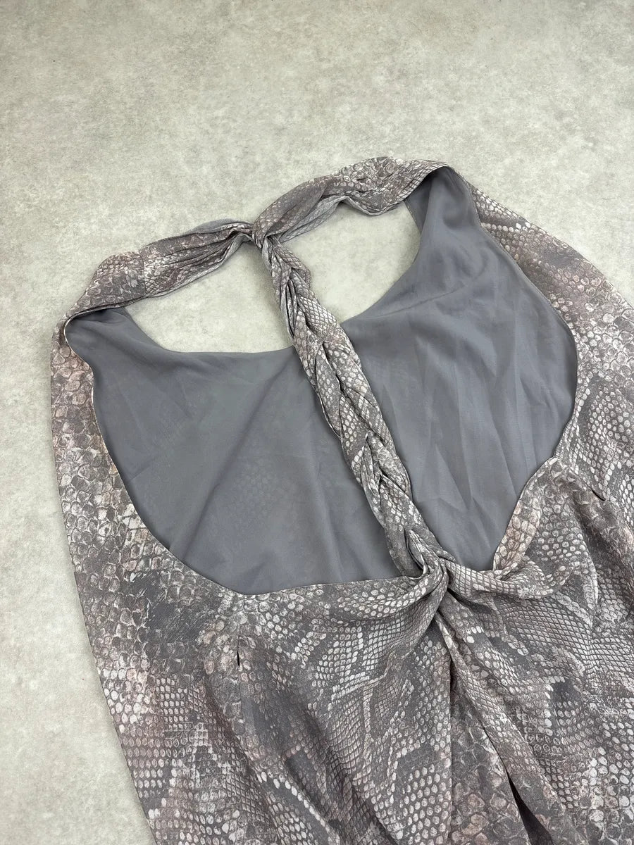 SS2011 Acne Studios Grey Snake Trompe L'Oeil Tornado Strap Dress nBhTWImh 6