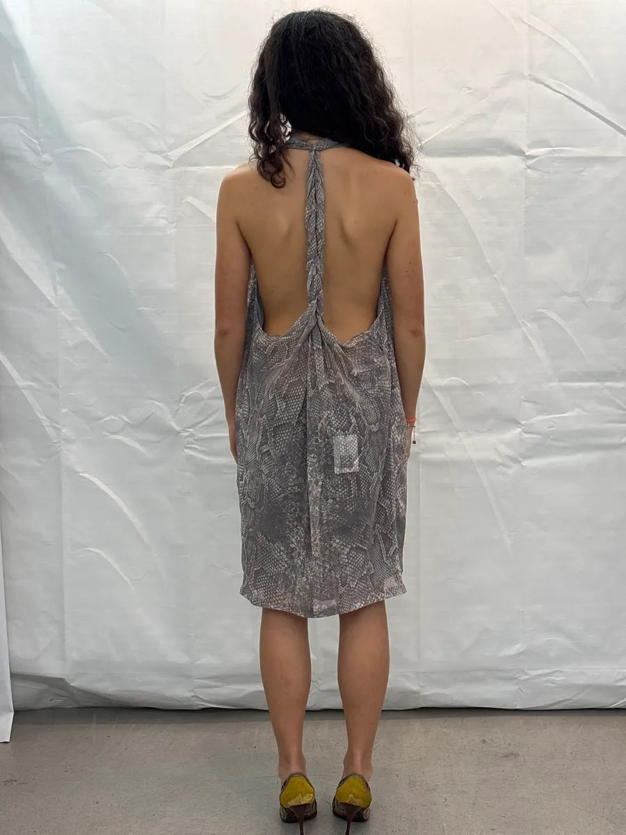SS2011 Acne Studios Grey Snake Trompe L'Oeil Tornado Strap Dress nBhTWImh 1