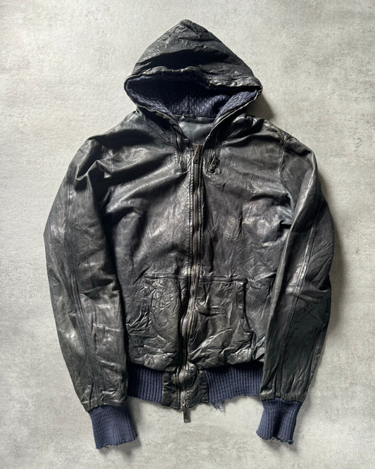AW2011 Giorgio Brato Black Shadow Full Zip Leather Jacket  (M) - 1