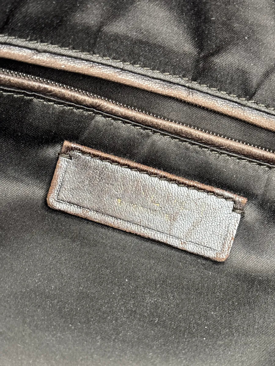 Yves Saint Laurent Dark Brown Leather Cylinder Lock Totebag nDRPQfPW 17