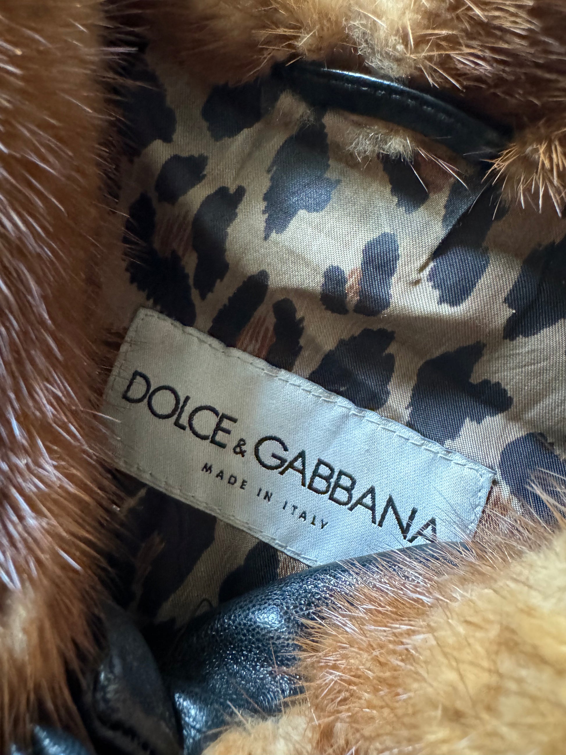 1990s Dolce & Gabbana Precise Premium Black Leather Jacket  (S) - 5