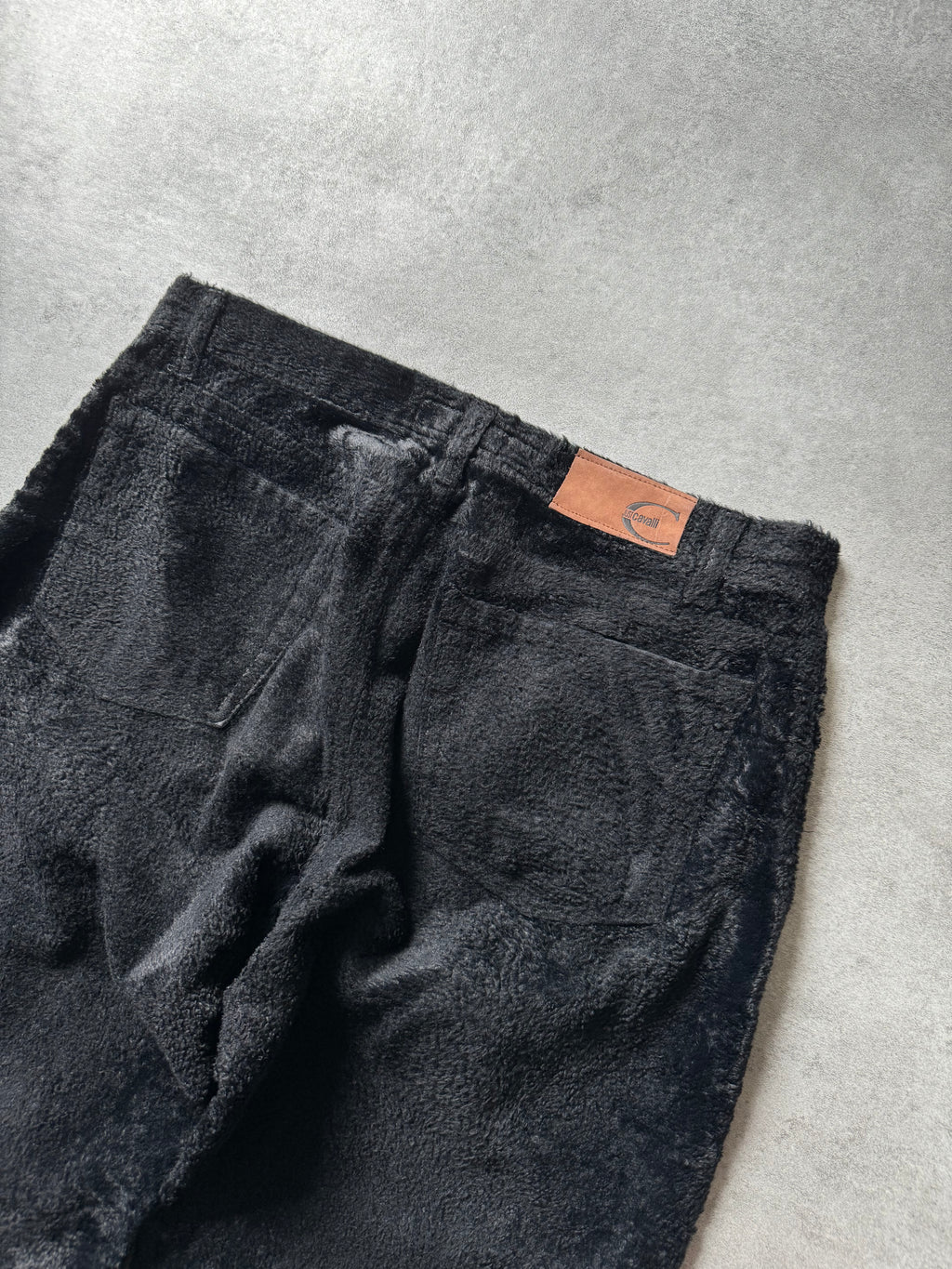 2000s Cavalli Pony Hair Black Cozy Pants  (M) - 5