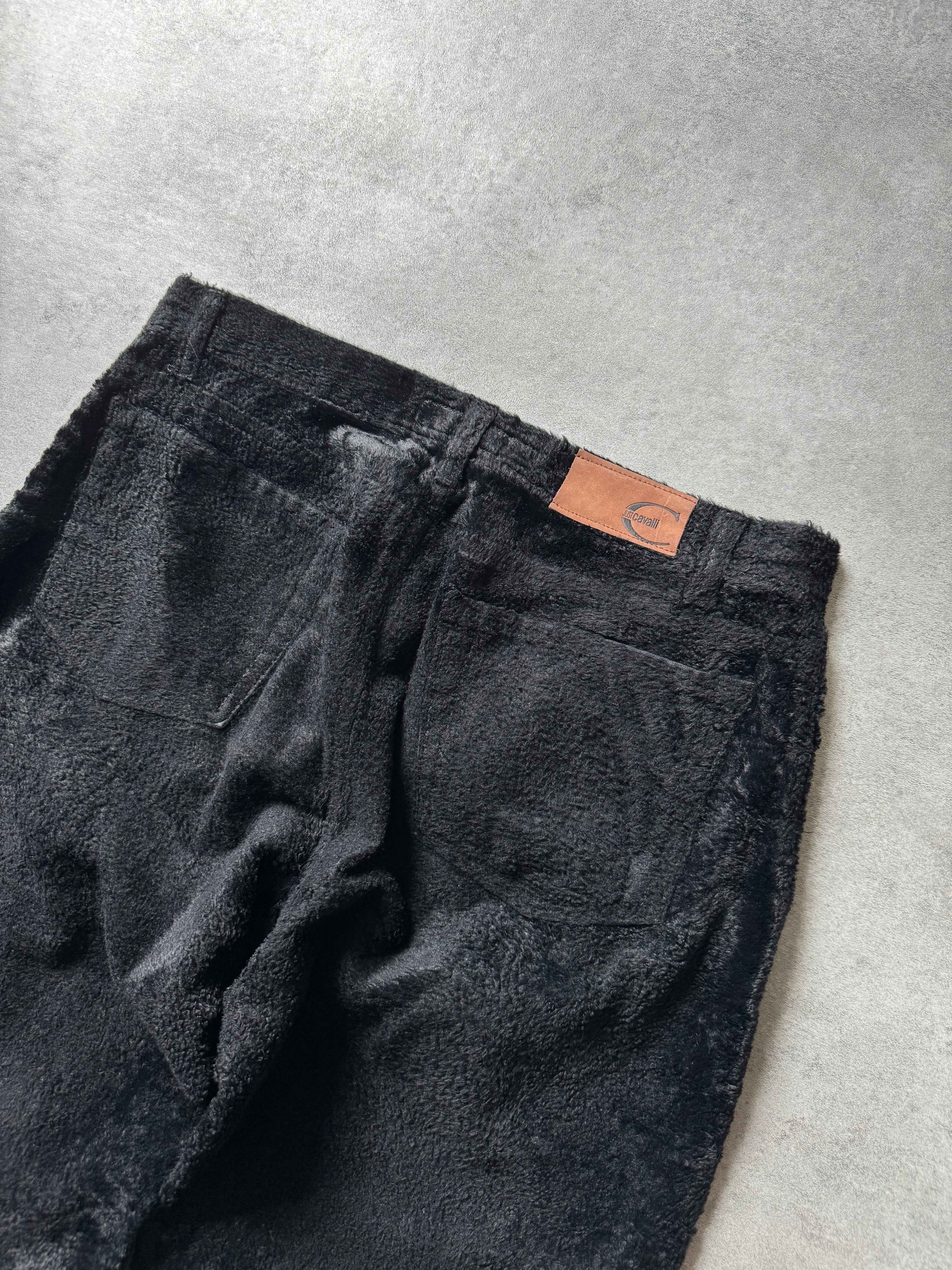 2000s Cavalli Pony Hair Black Cozy Pants  (M) - 5