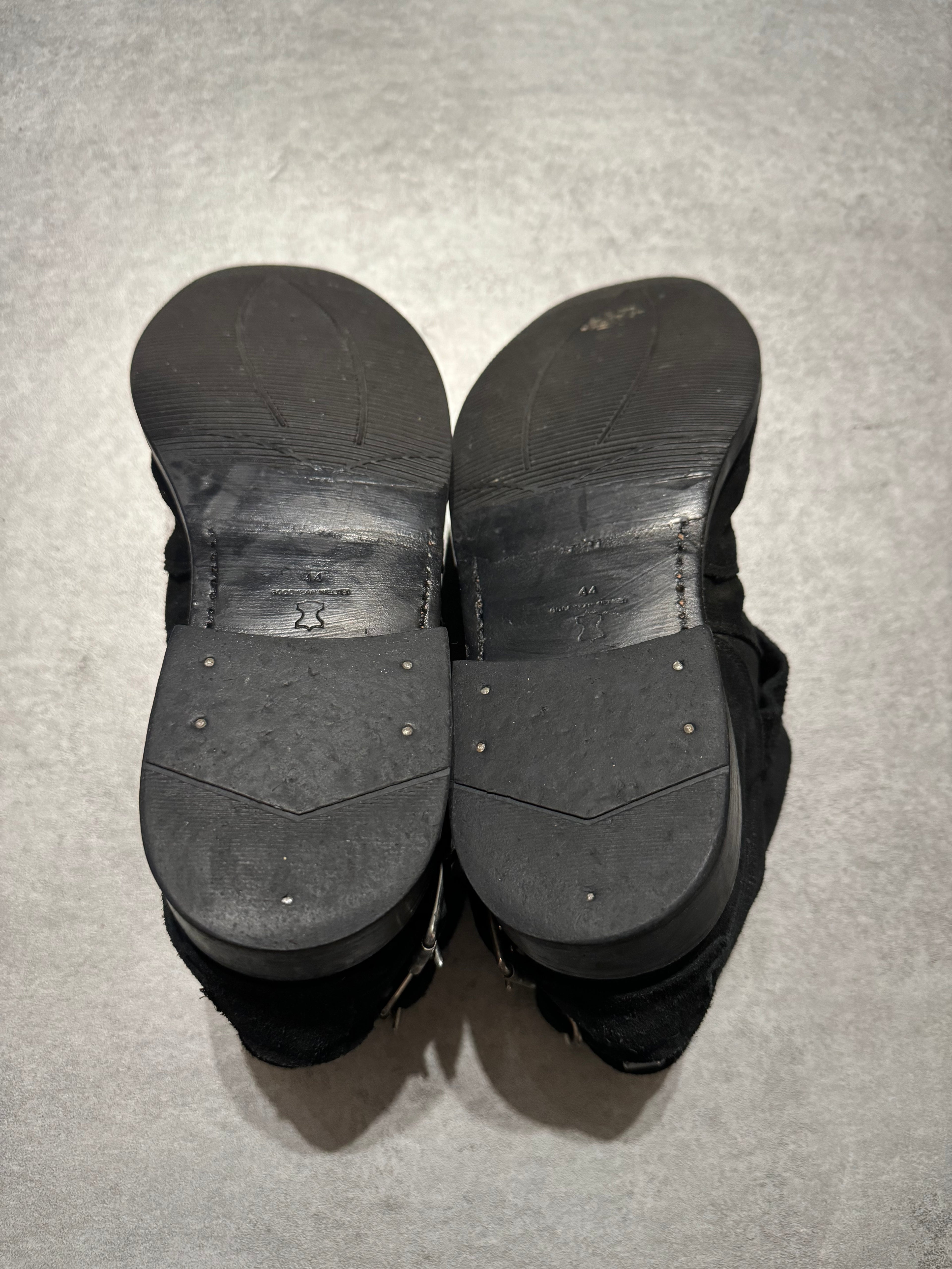 Balmain x H&M Black Silver Toe Chukka Strap Boots  (44) - 3