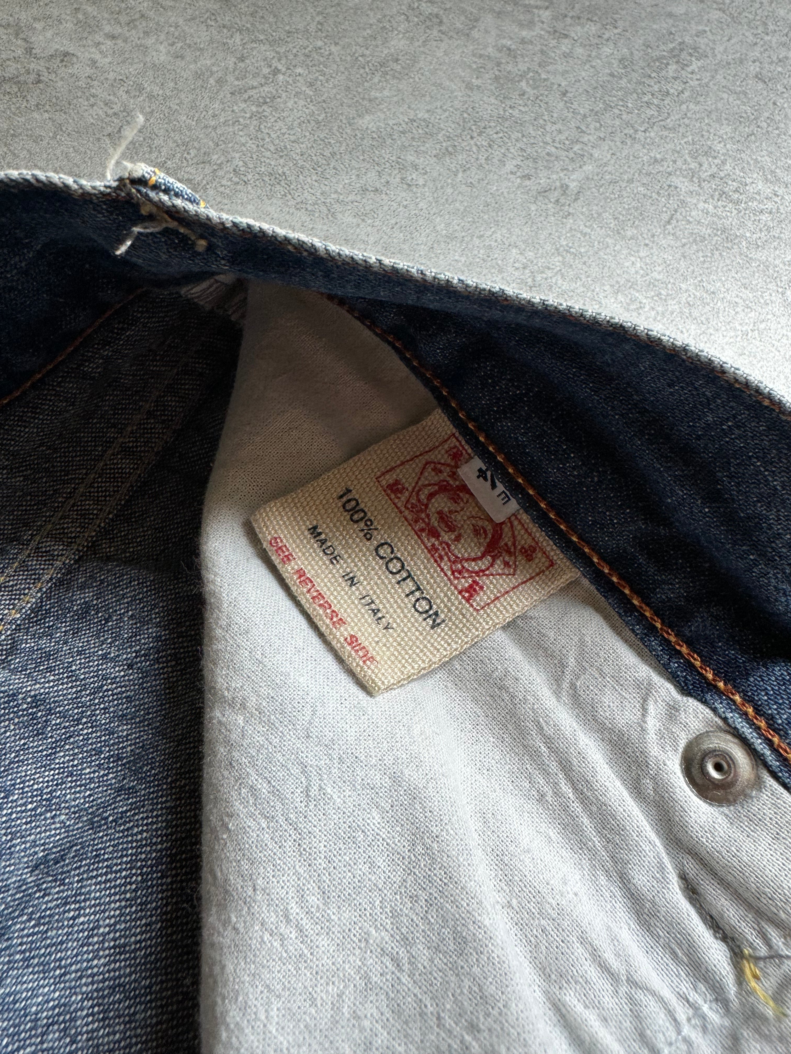 2000s Evisu Logo Japanese Blue Denim Pants (M) - 5