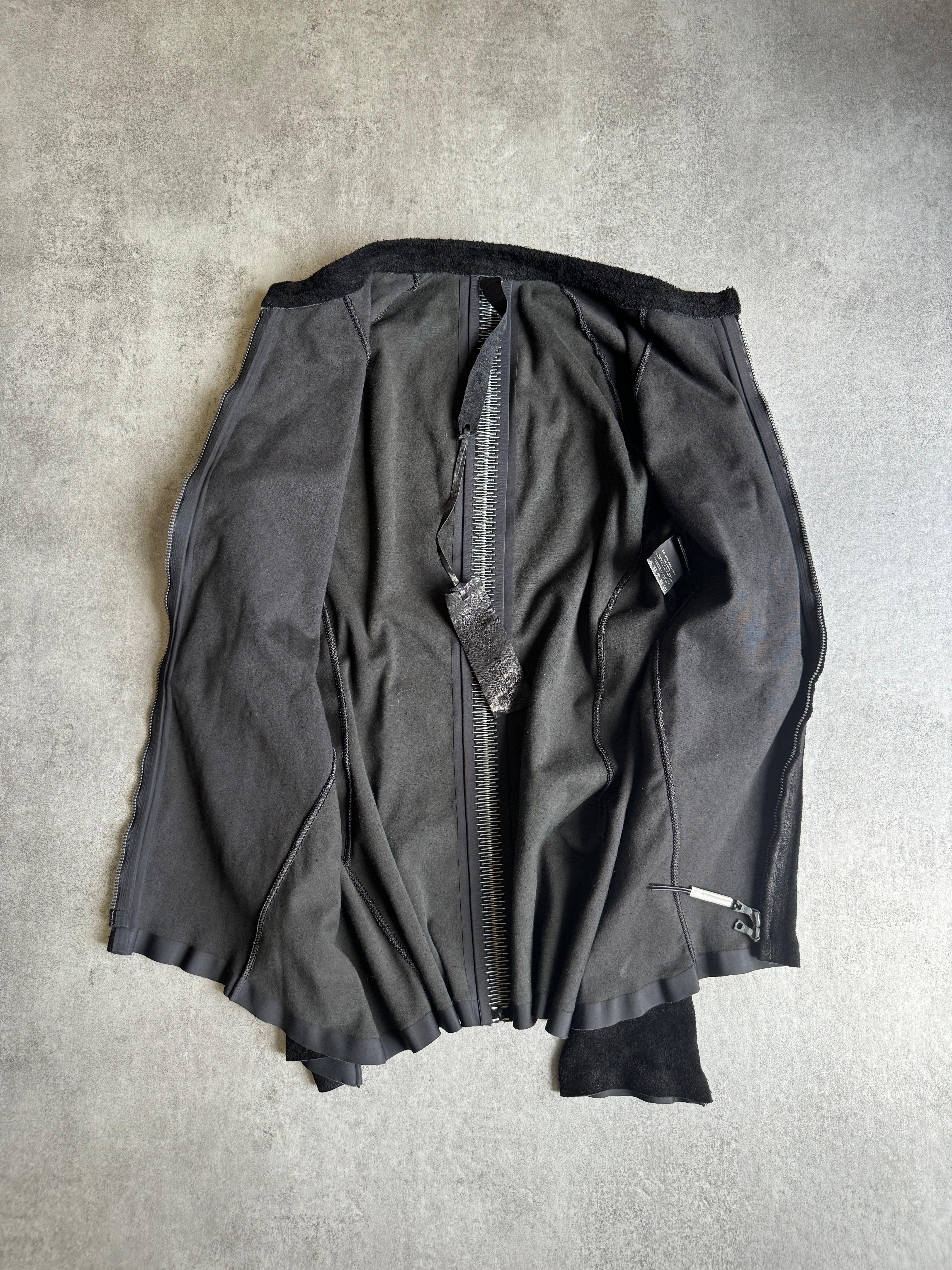 Isaac Sellam Calfskin Navy Back-zip Avant-Garde Jacket (L) - 7