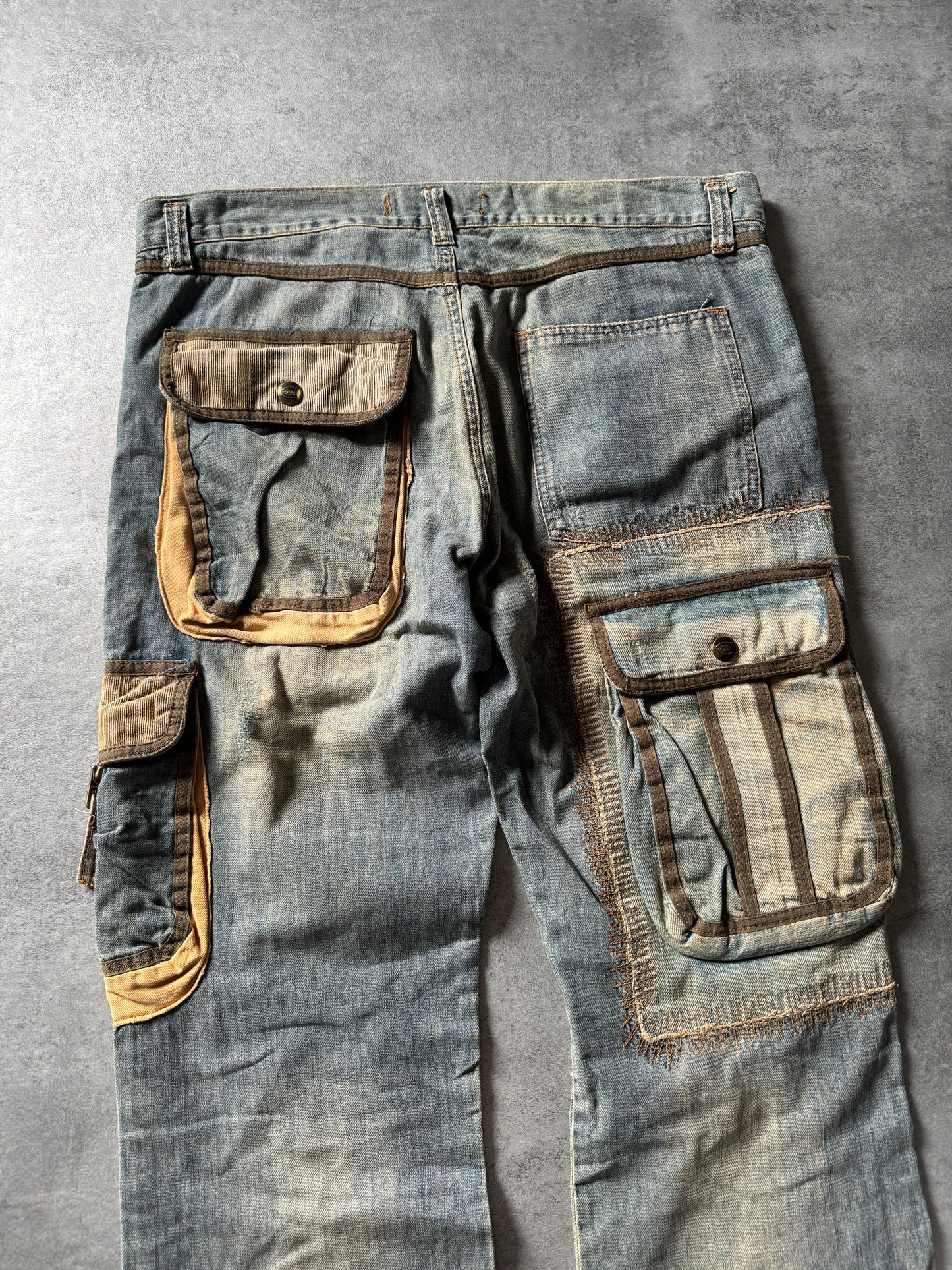 SS2006 Cavalli Harness Cargo Gun Archive Denim Jeans (L) - 3