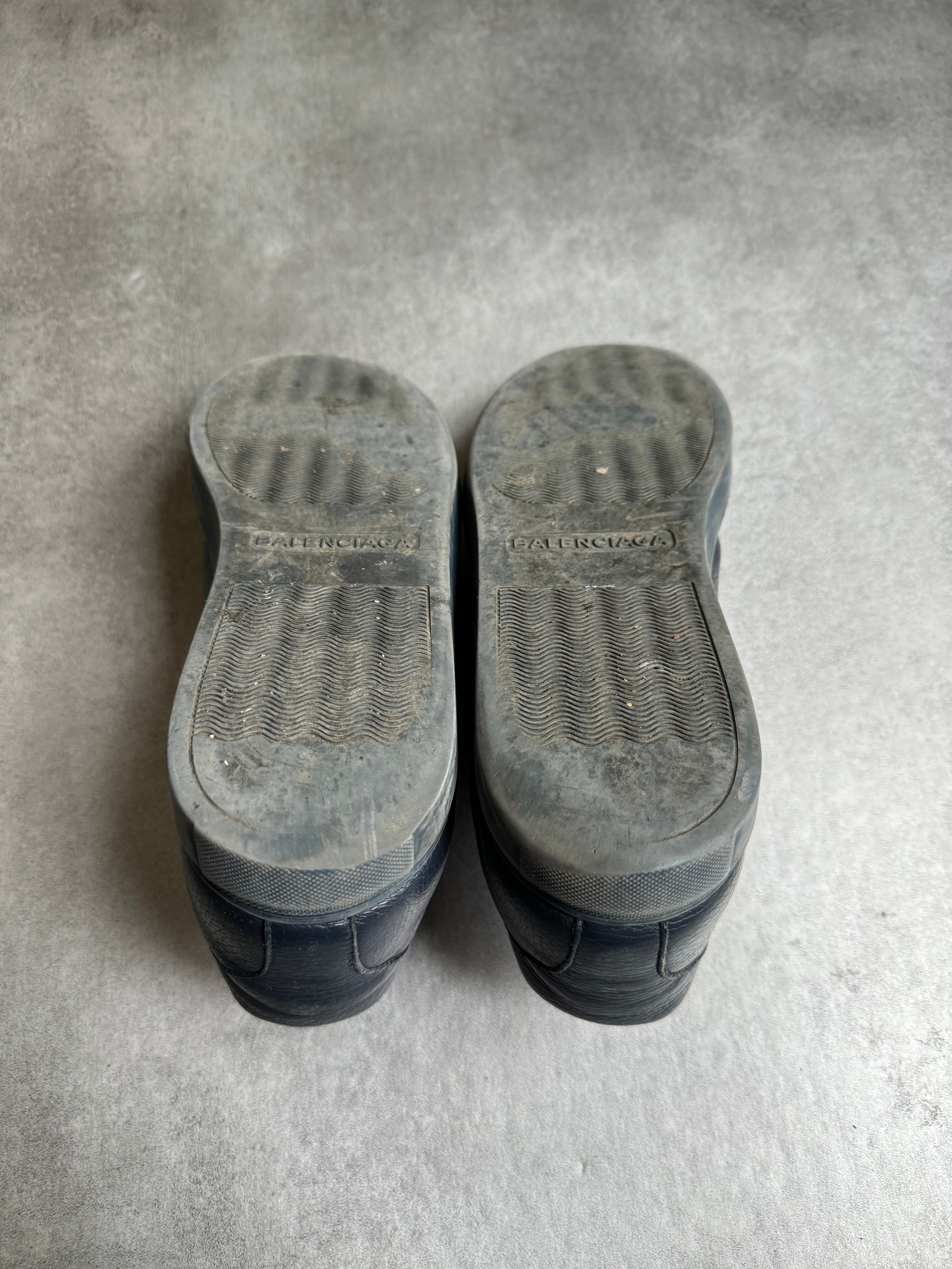 Balenciaga Arena Low Navy Leather Shoes (43) - 6