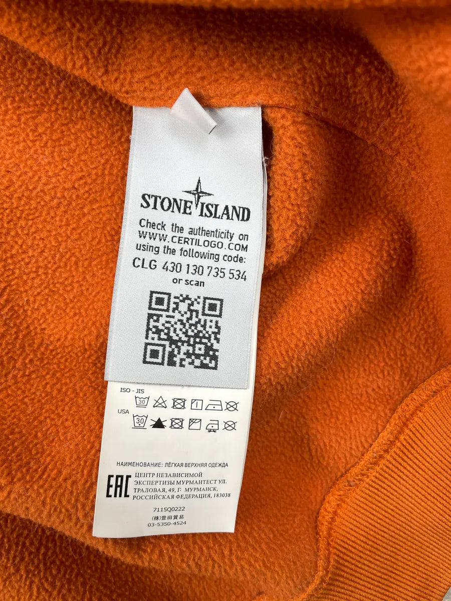 Stone Island Orange Soft Shell Hooded Logo Light Jacket nXtnmVzt 12