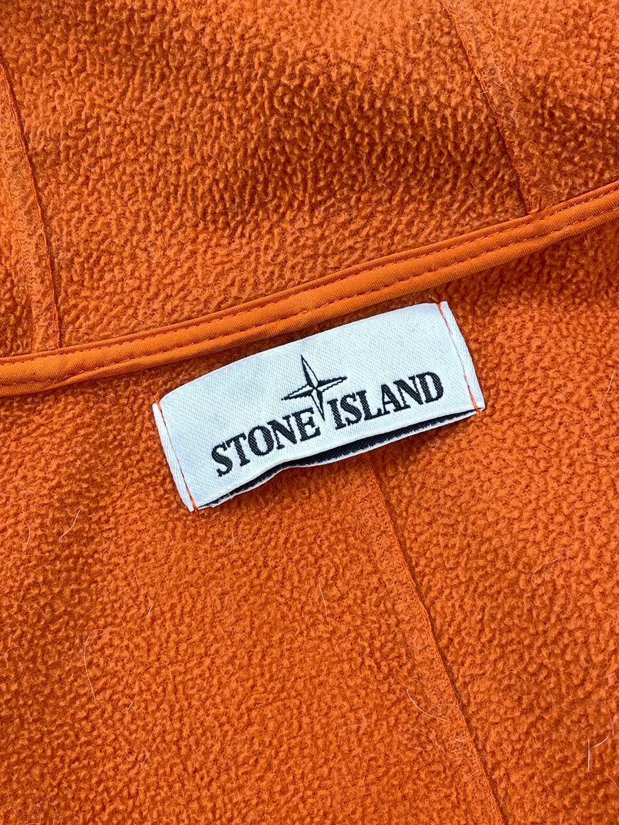 Stone Island Orange Soft Shell Hooded Logo Light Jacket nXtnmVzt 14