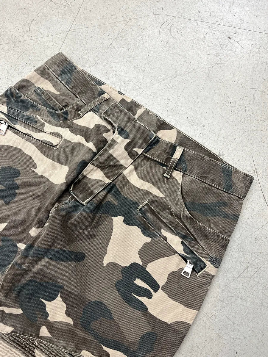 SS2014 Balmain Biker Camo Khaki Pants nYDneapa 6
