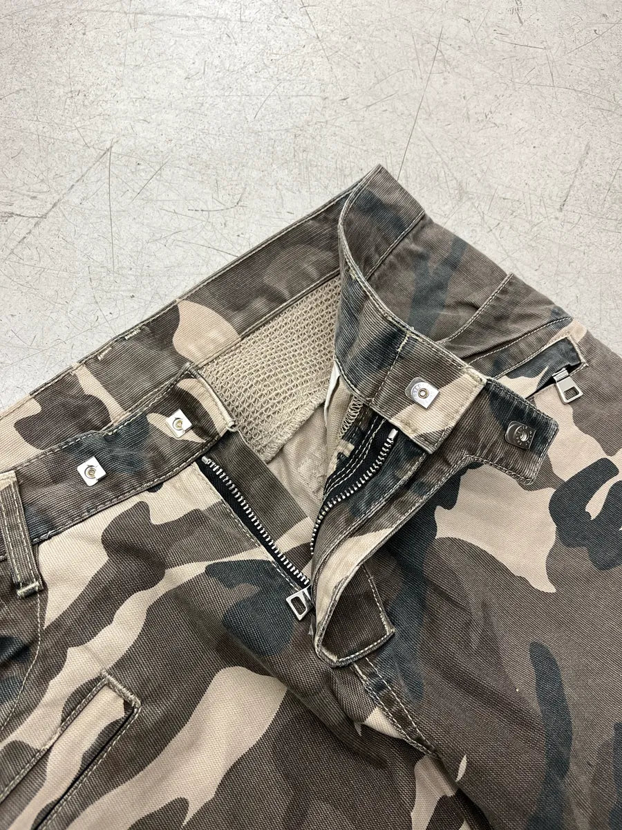 SS2014 Balmain Biker Camo Khaki Pants nYDneapa 9
