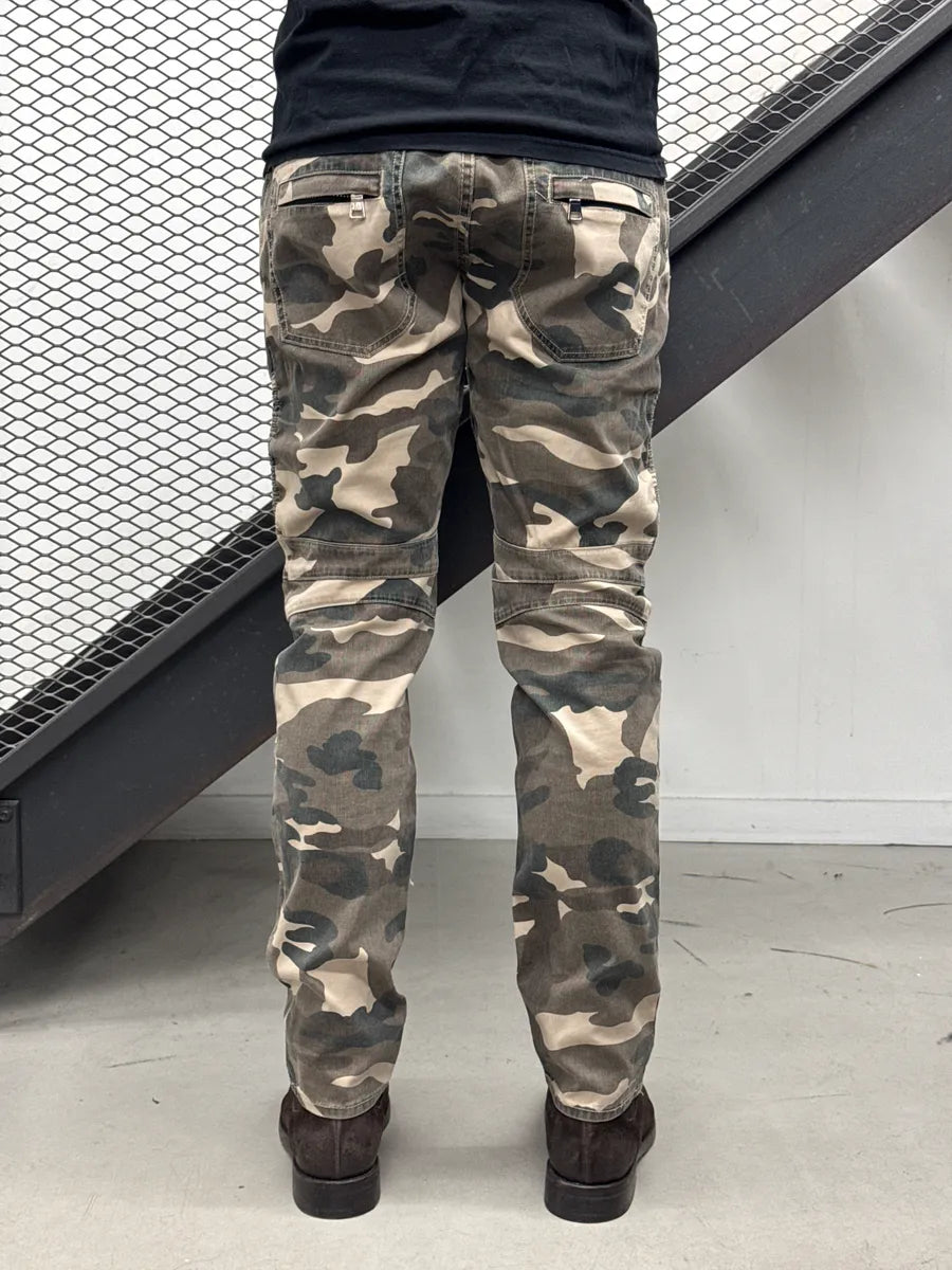 SS2014 Balmain Biker Camo Khaki Pants nYDneapa 3