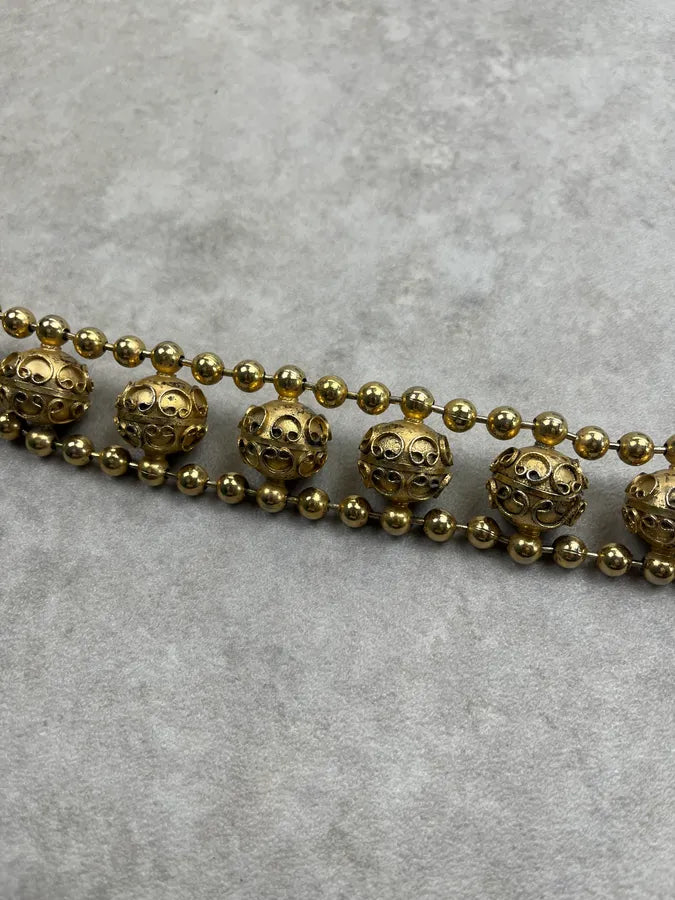 Nanni Brown Leather Ornate Beaded Belt FpexLDh 6