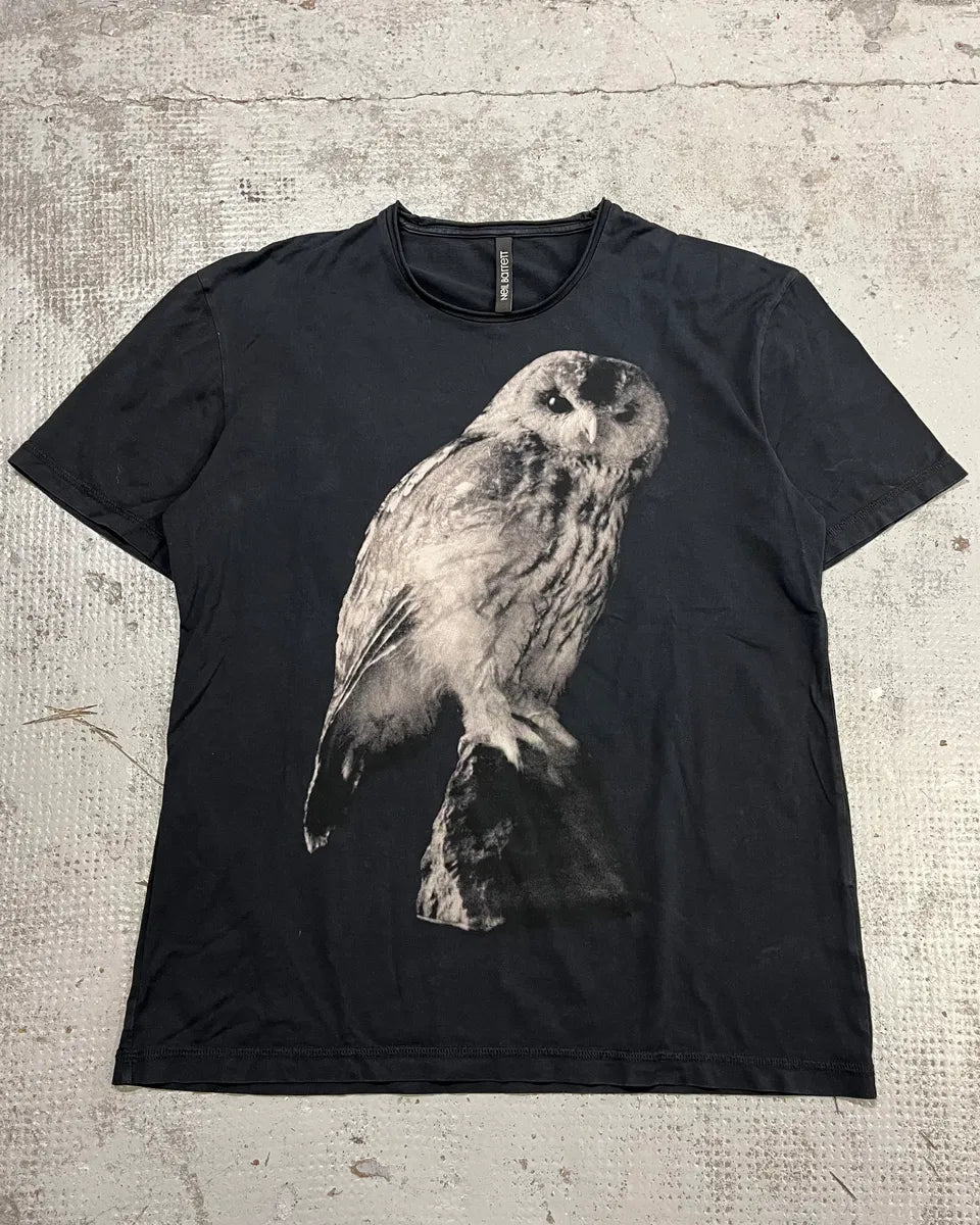 Neil Barrett Black Owl Graphic T-Shirt fSGZVMf 0