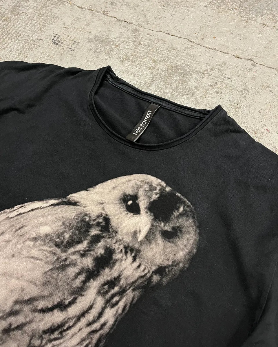 Neil Barrett Black Owl Graphic T-Shirt fSGZVMf 4