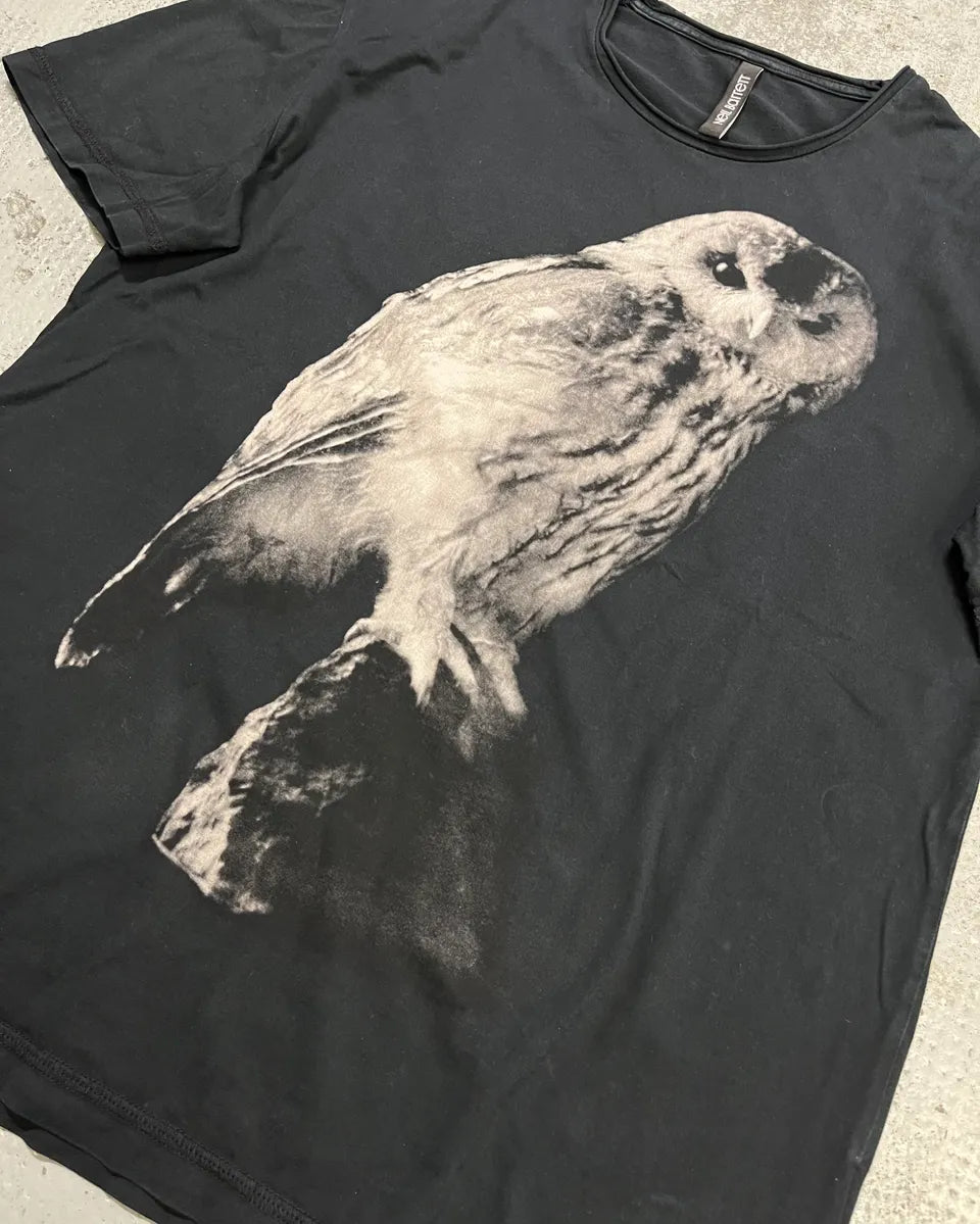 Neil Barrett Black Owl Graphic T-Shirt fSGZVMf 5