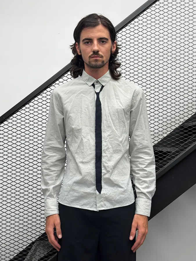 Neil Barrett Grey & Navy Trompe L’Oeil Tie Shirt DIiuBZB 2