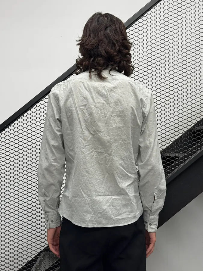 Neil Barrett Grey & Navy Trompe L’Oeil Tie Shirt DIiuBZB 3