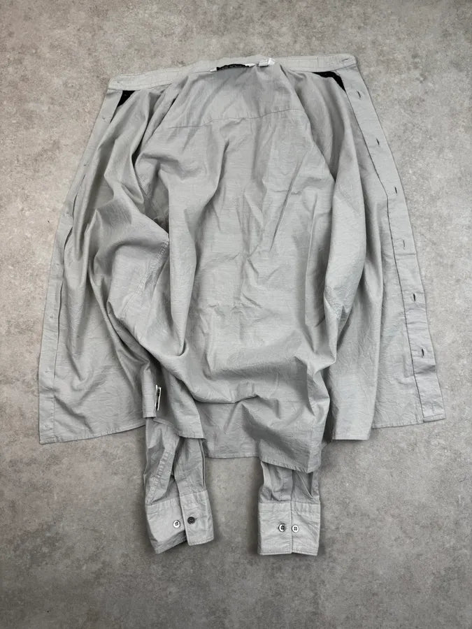 Neil Barrett Grey & Navy Trompe L’Oeil Tie Shirt DIiuBZB 6