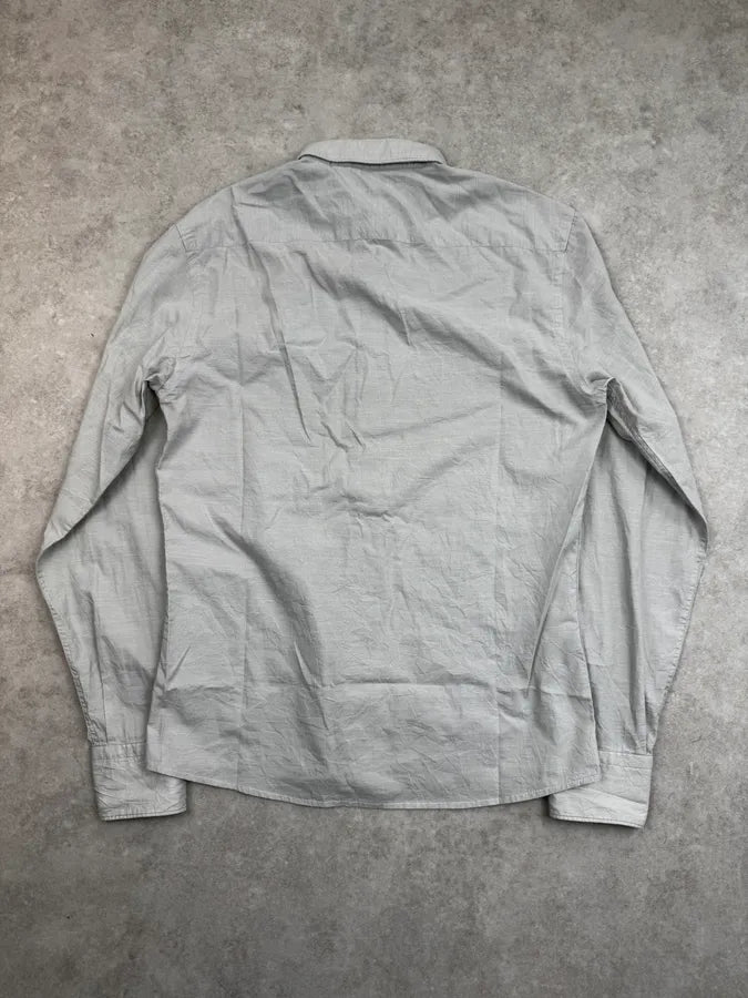 Neil Barrett Grey & Navy Trompe L’Oeil Tie Shirt DIiuBZB 1