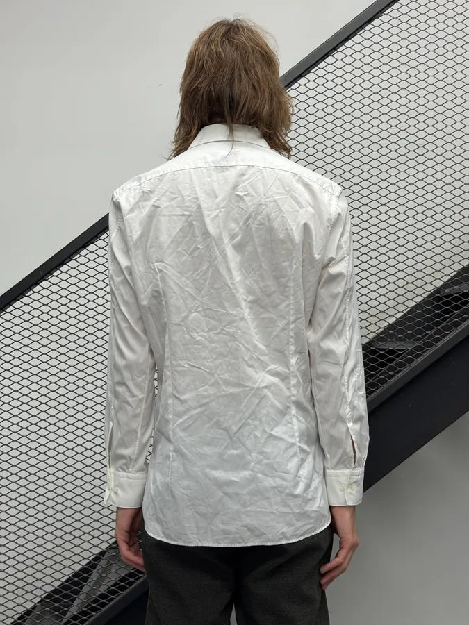 Neil Barrett White Cross Propaganda Abstract Shirt sCqIJqc 2