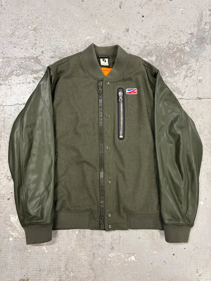 Nike By Riccardo Tisci Olive Varsity Bomber Jacket (L) HIEmAIv 0