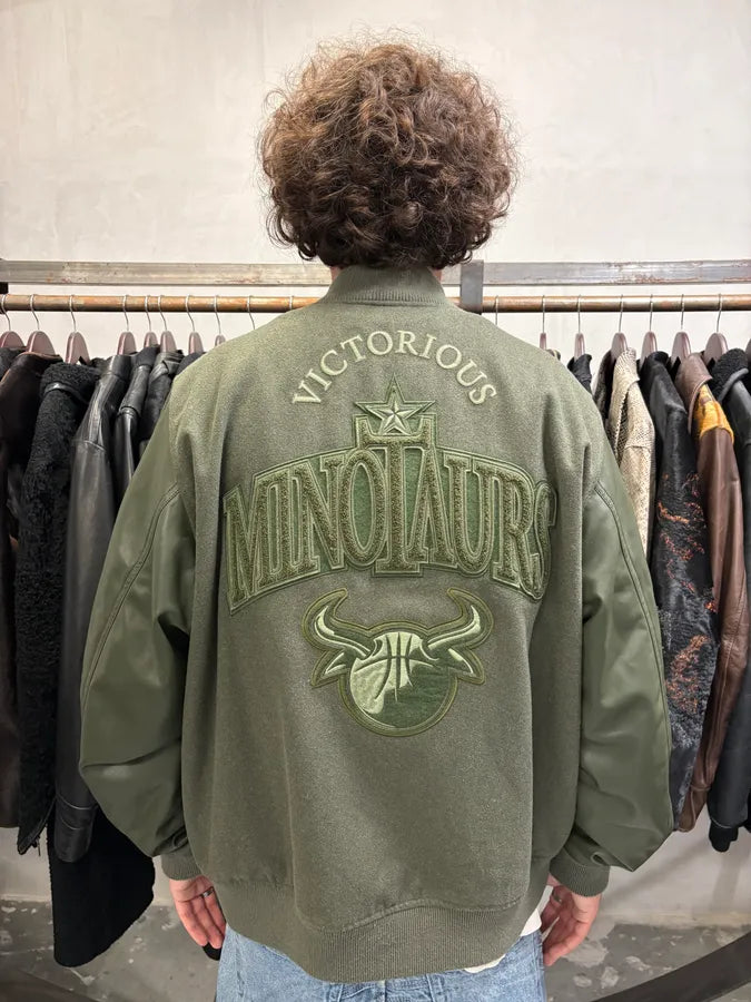 Nike By Riccardo Tisci Olive Varsity Bomber Jacket HIEmAIv 1