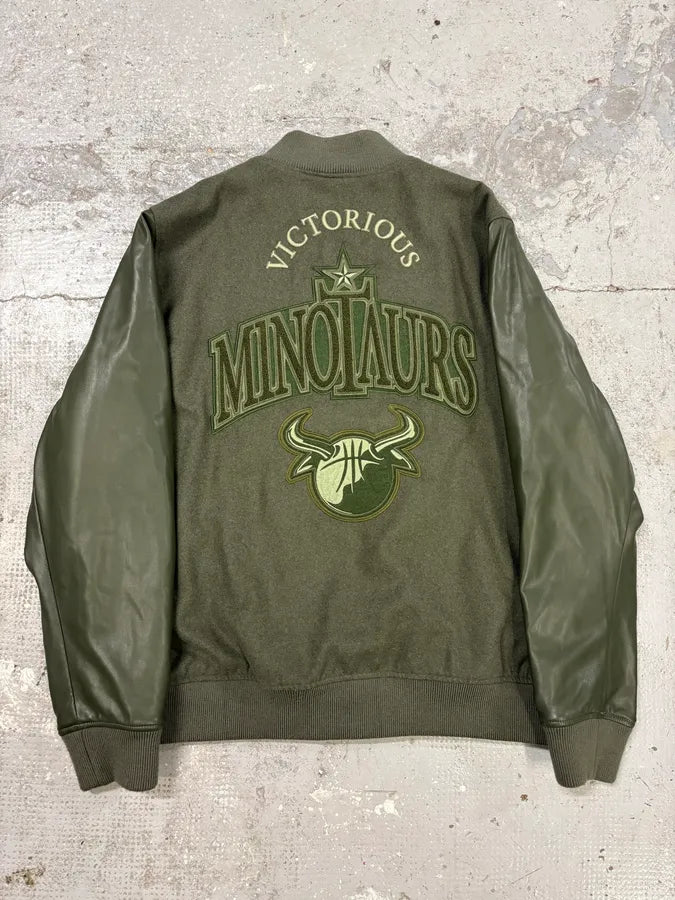 Nike By Riccardo Tisci Olive Varsity Bomber Jacket HIEmAIv 4