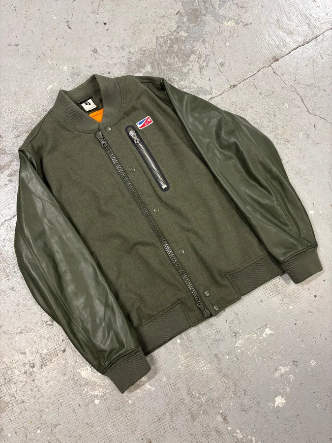 Nike By Riccardo Tisci Olive Varsity Bomber Jacket (L) HIEmAIv 5