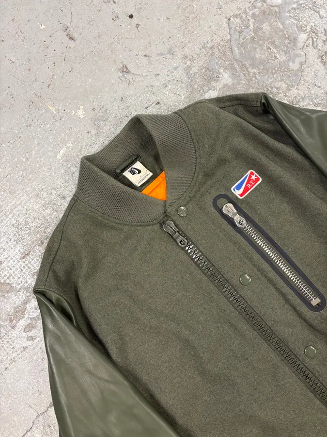 Nike By Riccardo Tisci Olive Varsity Bomber Jacket HIEmAIv 6