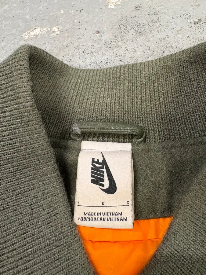 Nike By Riccardo Tisci Olive Varsity Bomber Jacket HIEmAIv 8