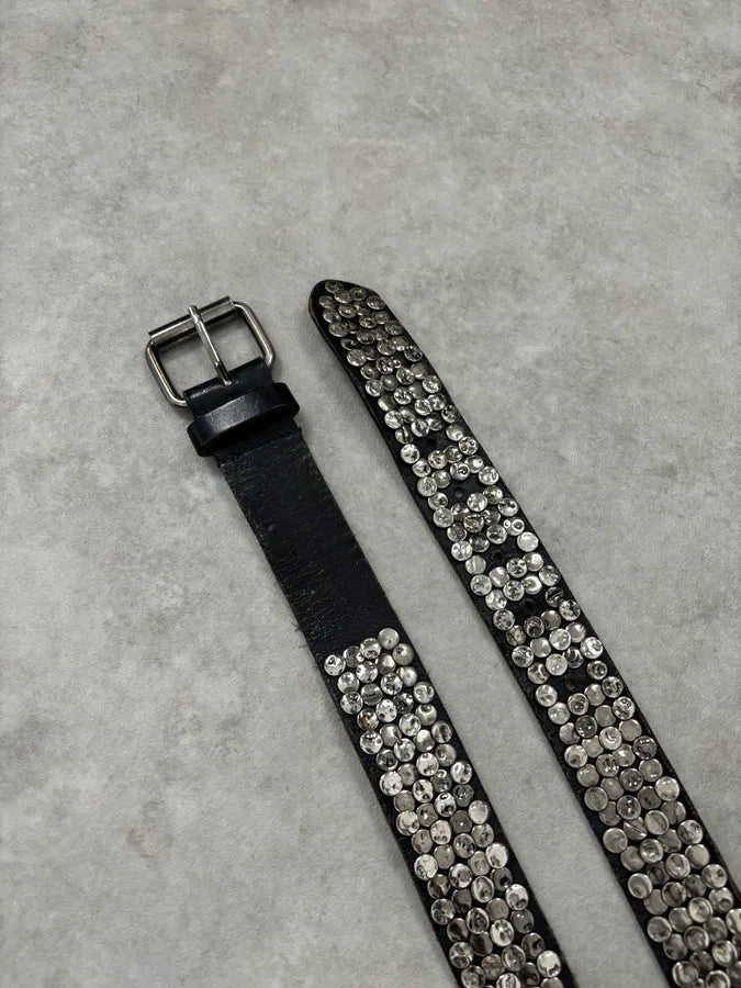 2000s Dolce & Gabbana Black Leather Studded Belt  JlxarEP 2