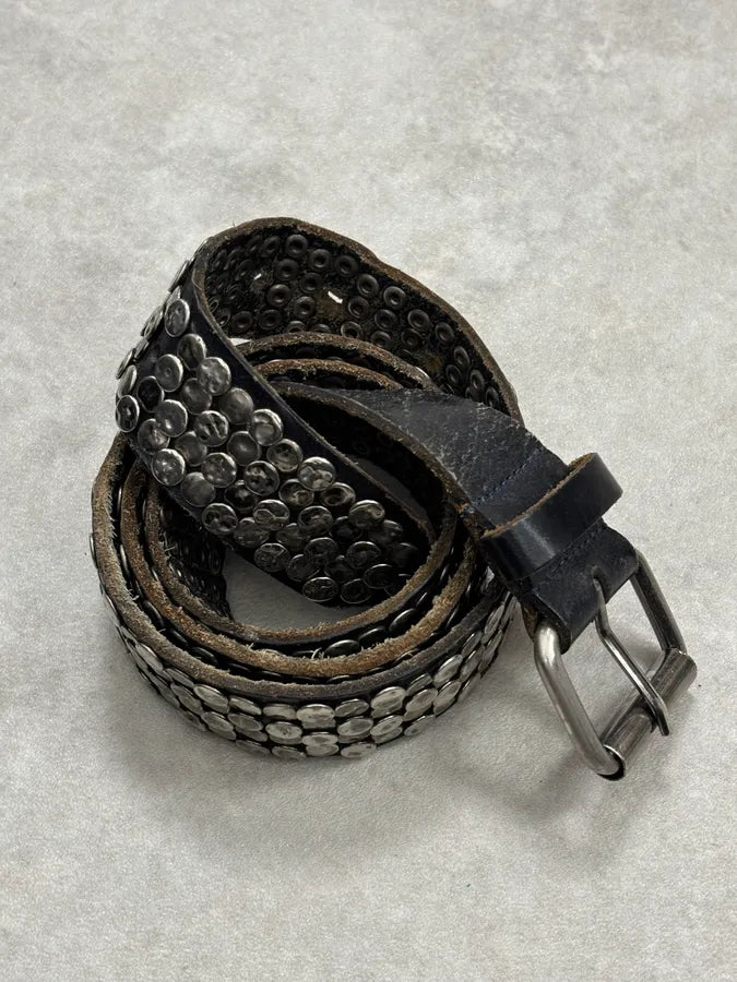 2000s Dolce & Gabbana Black Leather Studded Belt  JlxarEP 5
