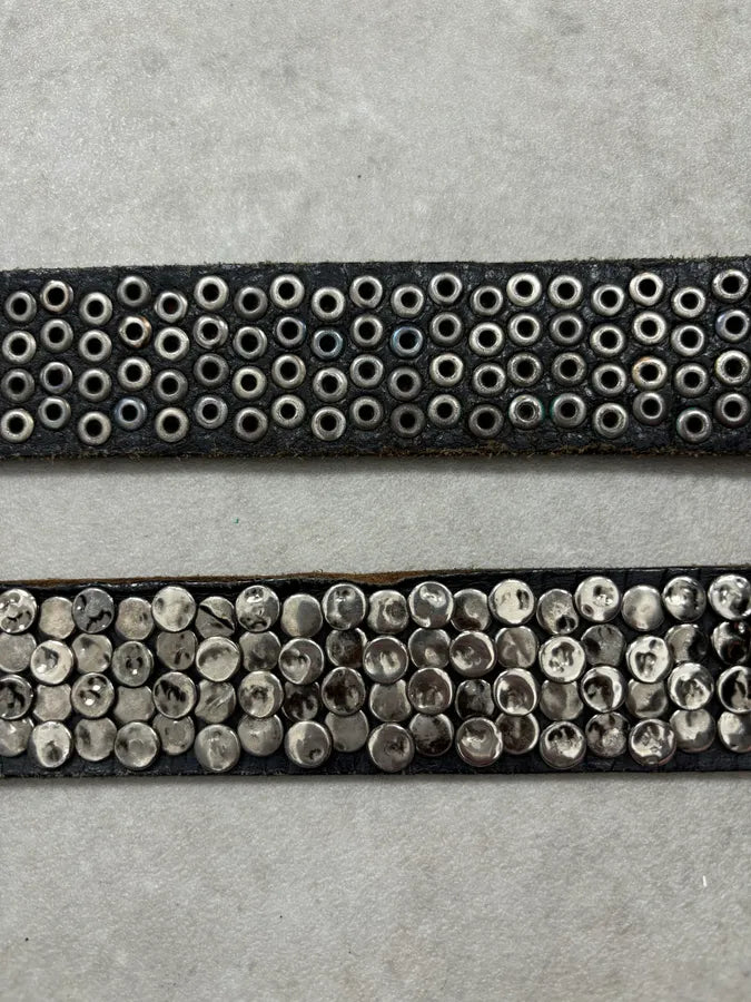 2000s Dolce & Gabbana Black Leather Studded Belt  JlxarEP 4
