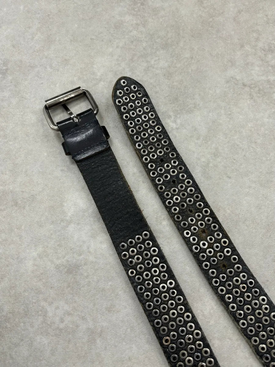 2000s Dolce & Gabbana Black Leather Studded Belt  JlxarEP 3