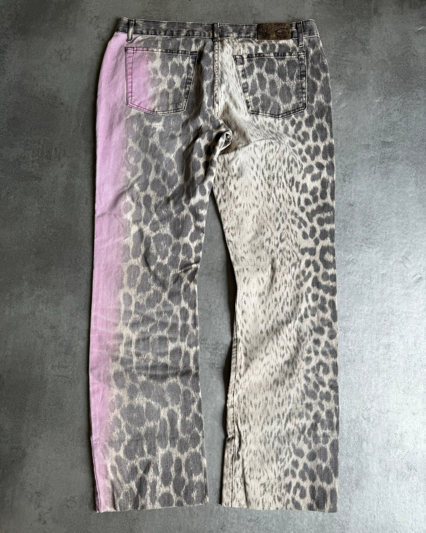 SS2006 Cavalli Glamour Leopard Funky Pink Pants (L) - 2