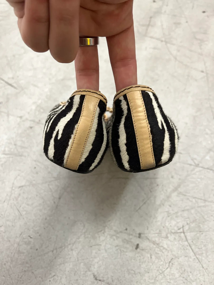 2010s Gucci Black Zebra Pony Hair Bamboo Bow Flats by Frida Giannini nrDzEQBX 5