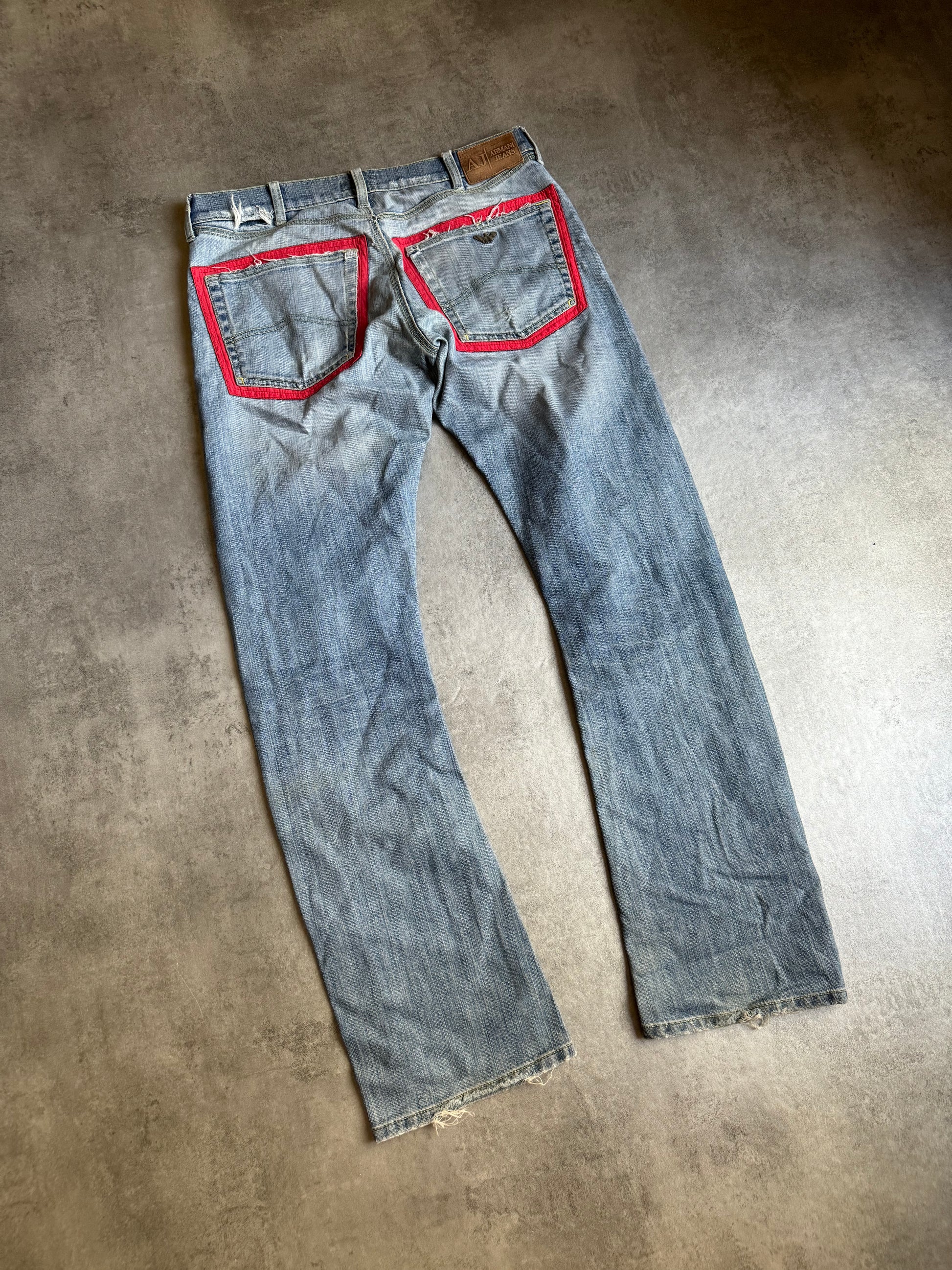 2010s Armani Provocative Blue Cool Denim Jeans (M) - 7